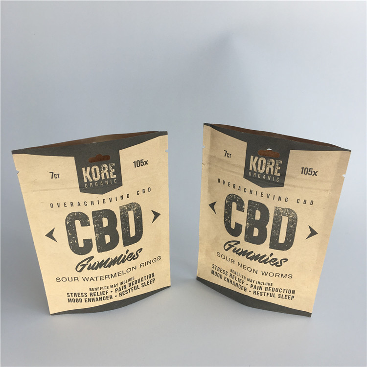 Resealable化粧品の包装袋のアルミ ホイルのクラフト紙は袋を立てます