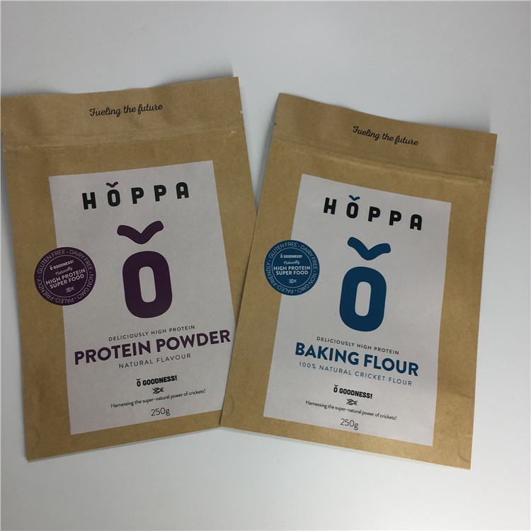 粉のスパイスのための袋120-140ミクロンの厚さの上のブラウン クラフトPaperstand