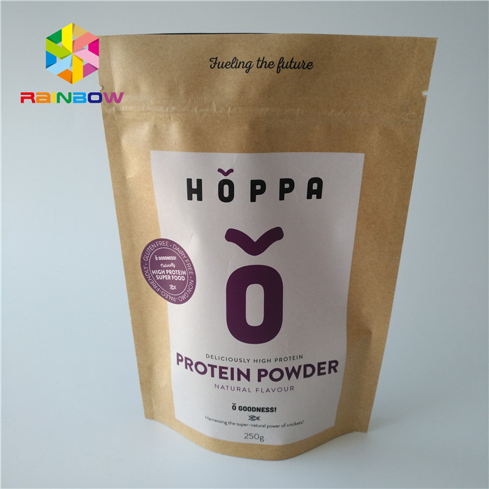 Eco友好的なホイルの袋の包装の食品等級のジップ ロック式のロゴによって印刷されるクラフトの技術のペーパー