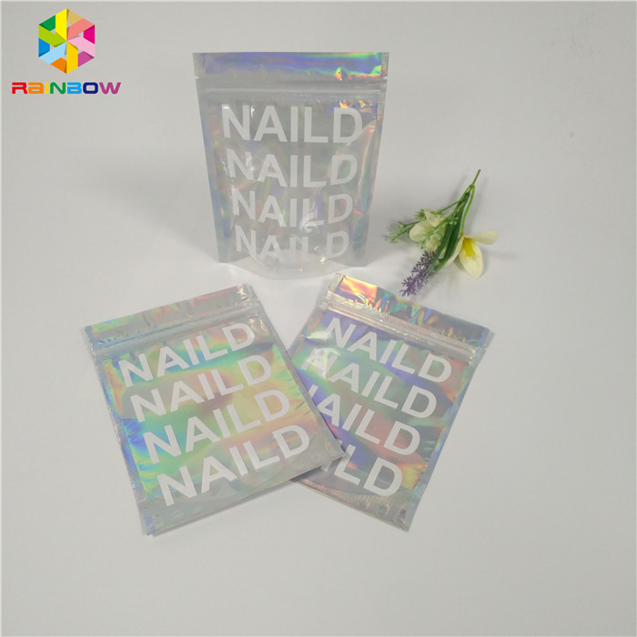 ヒート シール化粧品の包装袋の明確なホログラムのマイラーのジップ ロック式の平らなプラスチック