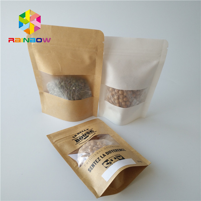 スナック窓と透明な包装袋のジッパー ロックのゆとりのプラスチック袋を立てて下さい