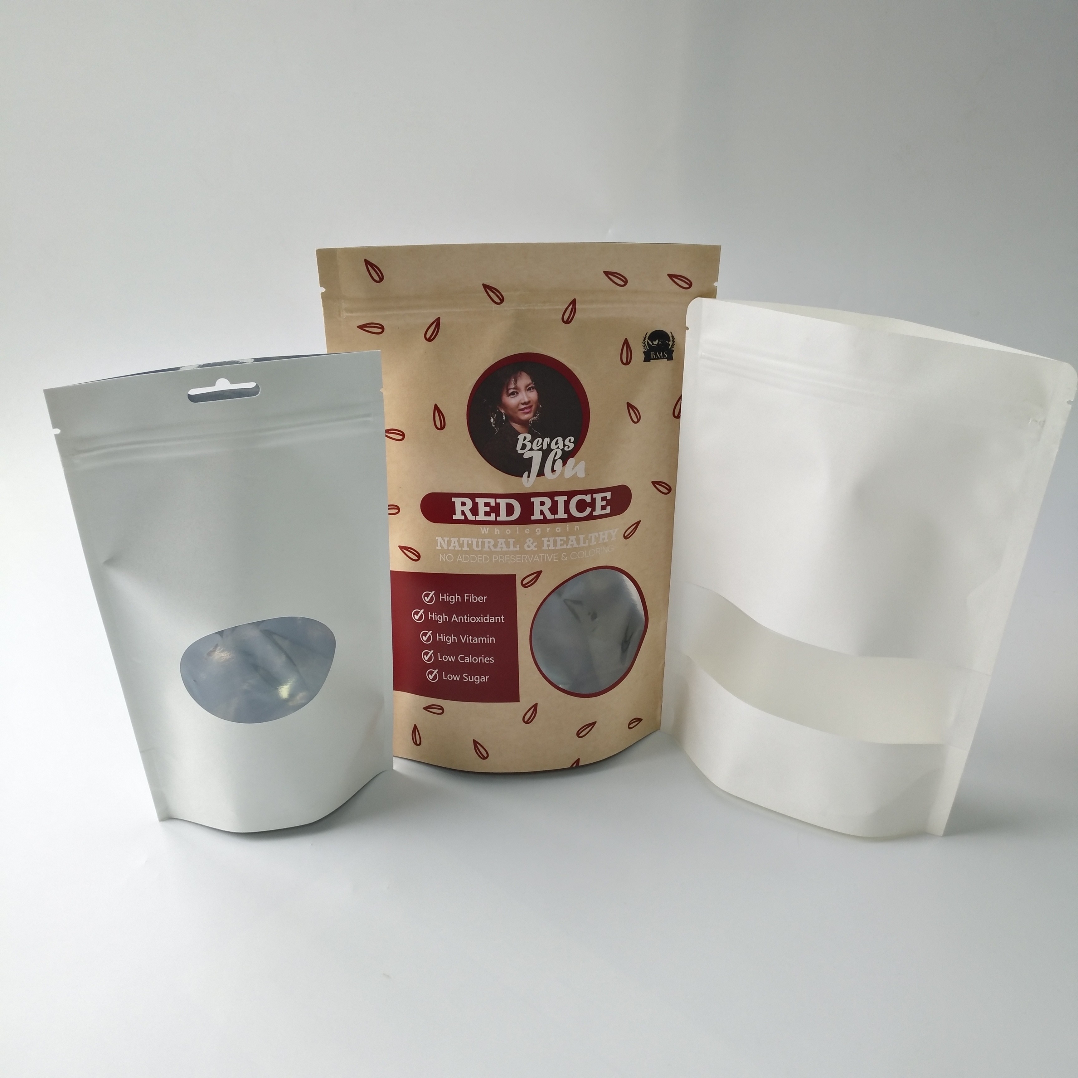 袋の紙箱の明確な長方形/楕円形の窓が付いている包装の食品等級を立てて下さい