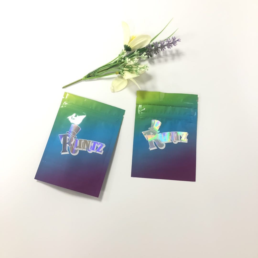 臭いの証拠のカプセル/丸薬のために抵抗力があるレーザー光線写真Runtzのジッパー ロックのポリ袋の子供