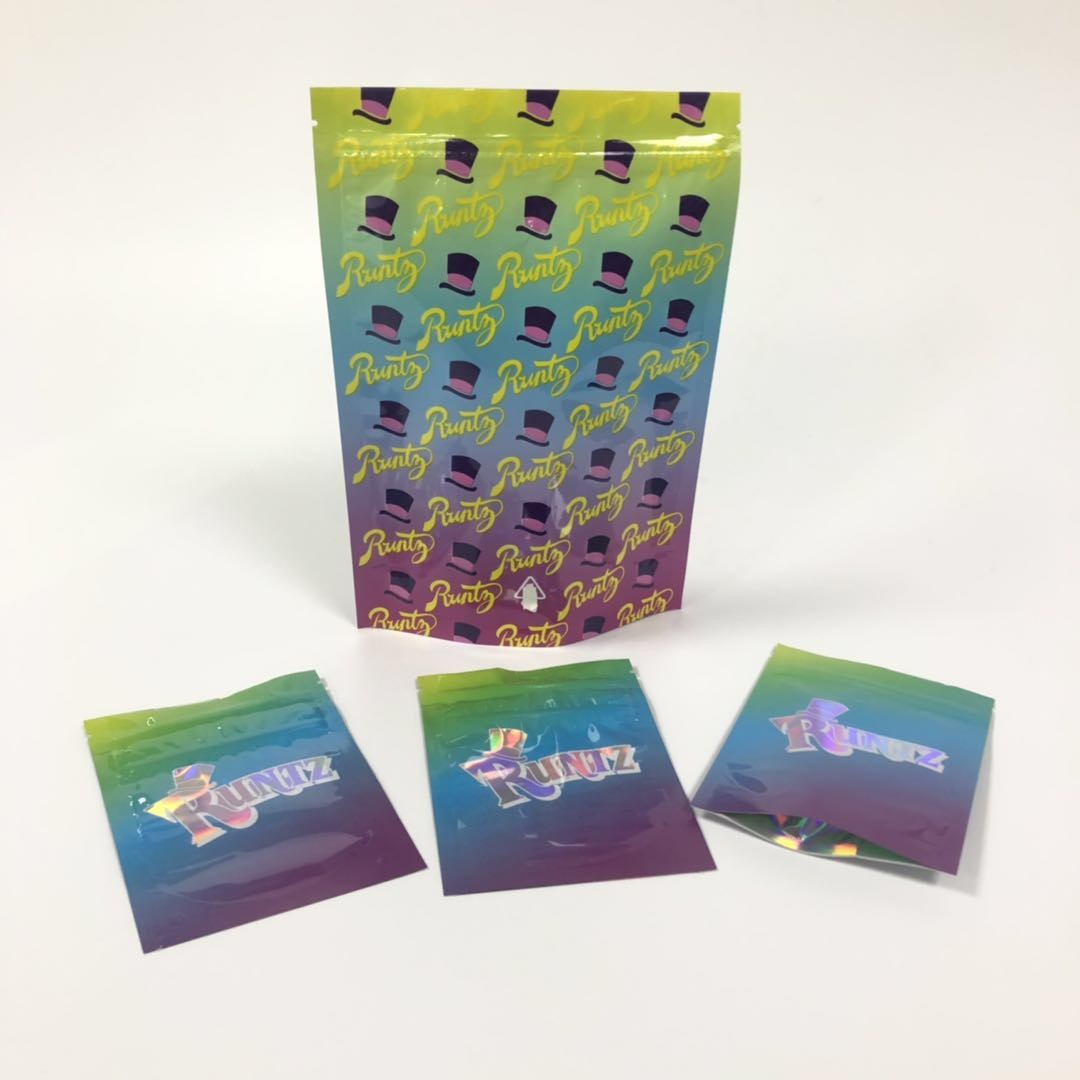 習慣1oz 3.5gは分類しますVapeマイラーの臭いの証拠のポンドのパッケージの雑草の包装袋をピンクの白いRuntzと冗談を震動できます