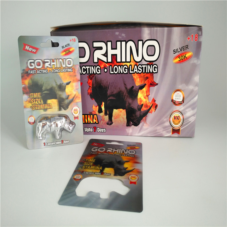 プラスチック包装の包装挿入物カード男性の強化の丸薬3Dカード包装袋を滑らせて下さい