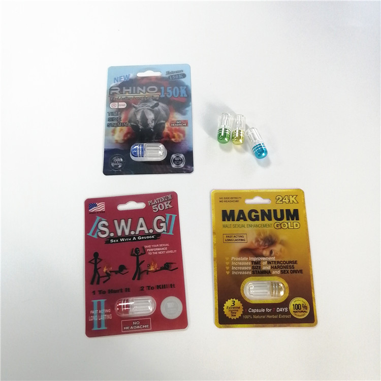 ディスプレイ・ケースが付いている性の性能の強化の丸薬プラスチック包装包装カード