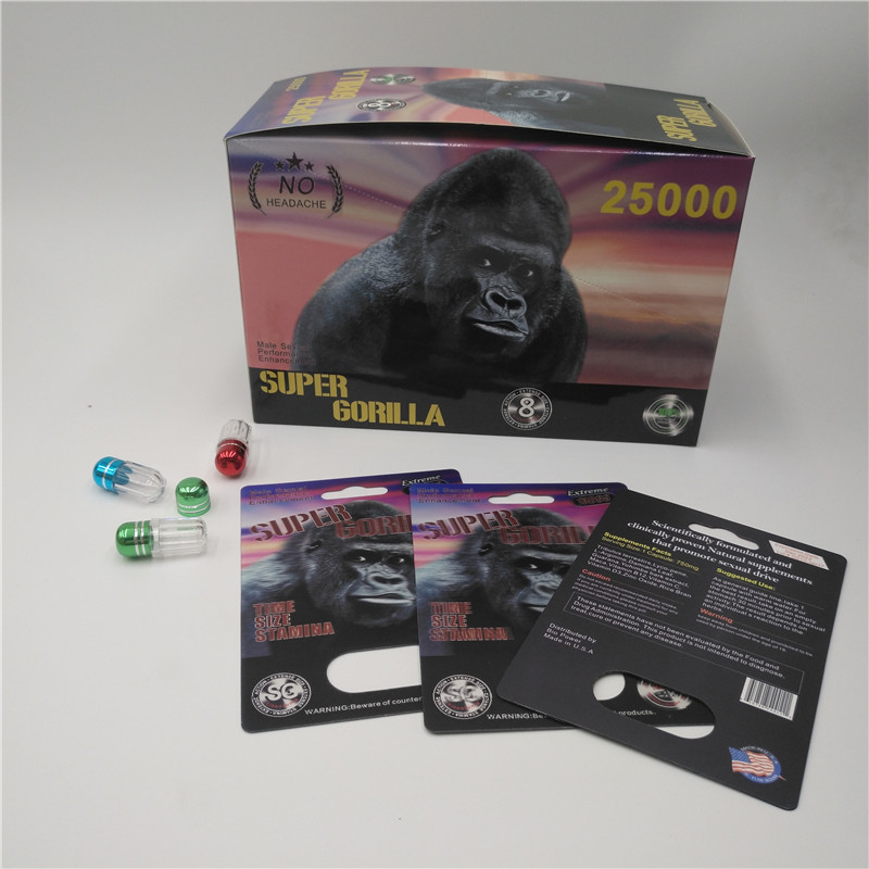 はえカプセルのための男性エネルギー増強物のまめの紙カードのGuleの倍の穴の梱包材