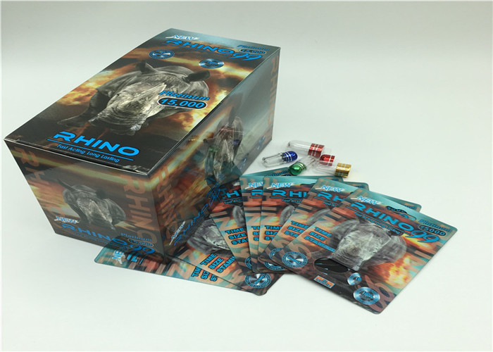 プラスチック カバーが付いている3Dカードを包む金69Kのサイの粉のカプセルのプラスチック包装