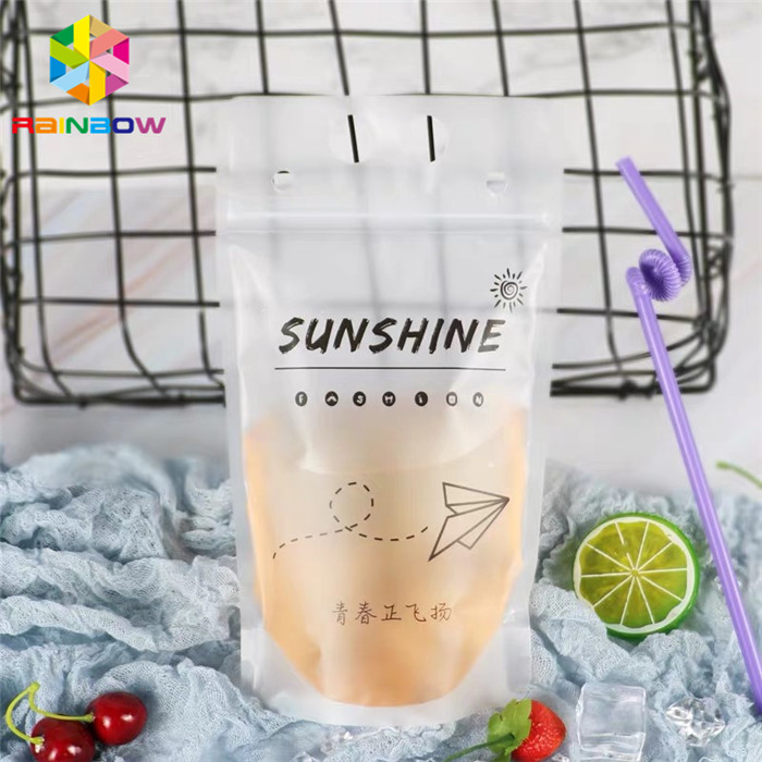 液体の飲み物を詰めるための多彩なわらを包むポリ袋を印刷するグラビア印刷