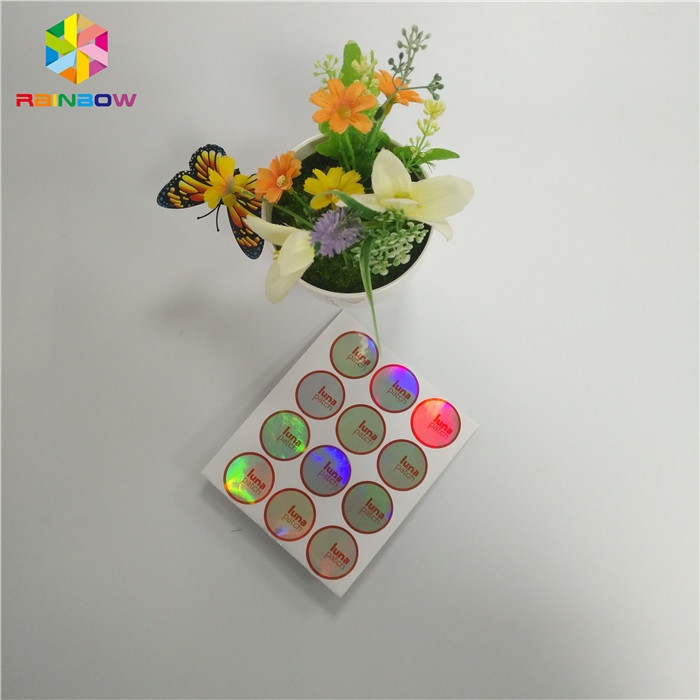 注文の印刷の収縮の覆いは防水ホログラムの付着力のステッカーのラベルにスリーブを付けます