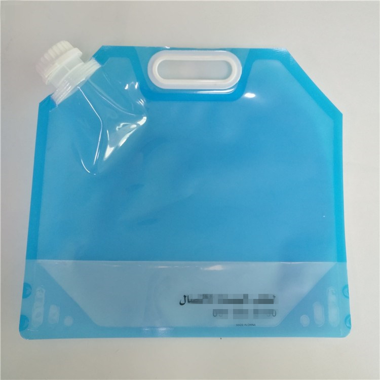 屋外の液体の貯蔵袋は、飲料水ハンドルが付いている口の袋を立てます