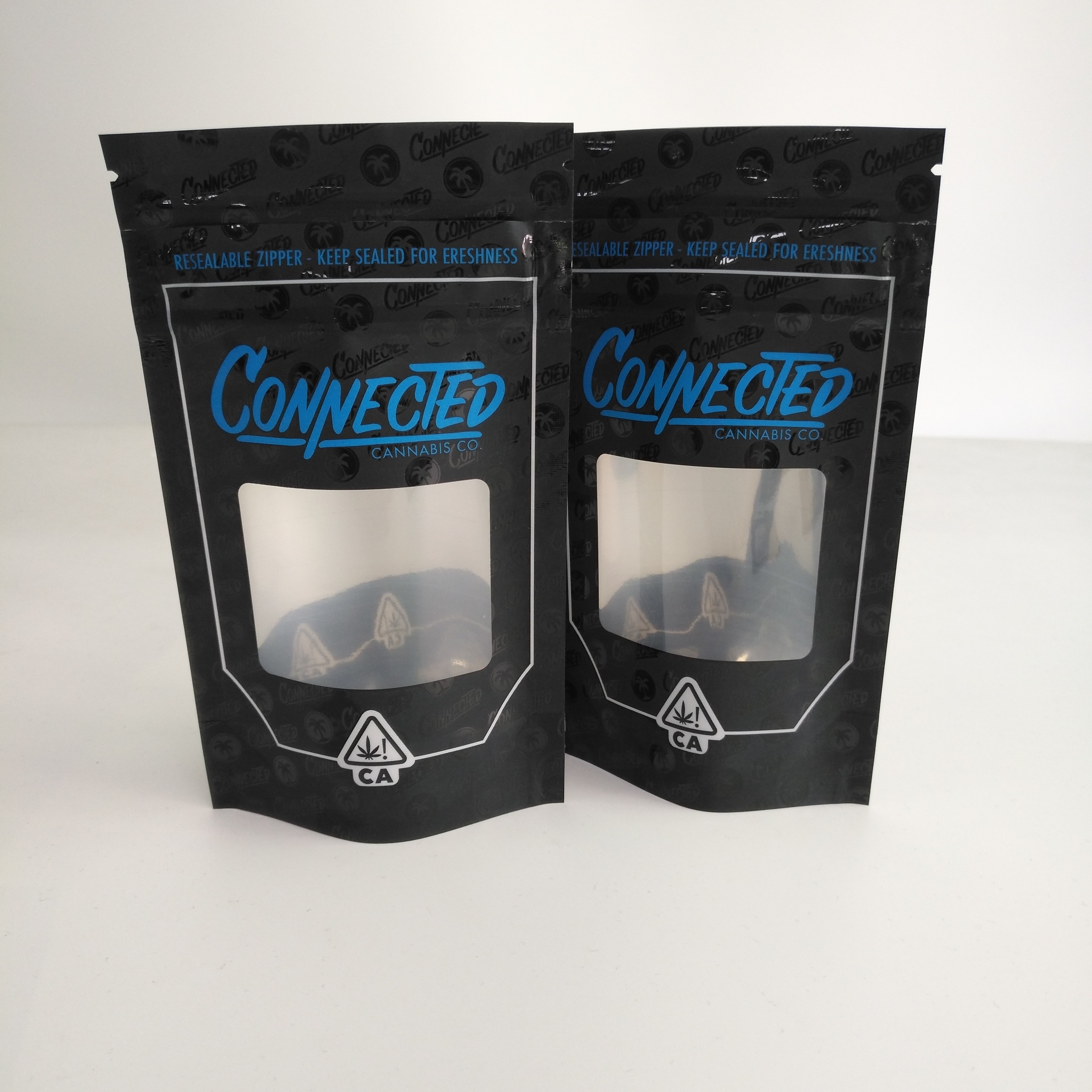 臭いの証拠のResealableジッパーは中窓アルミニウムが付いているジッパーの袋を立てます