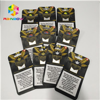 3.5g Resealable臭いの証拠マイラーはCBDの雑草の大麻油の包装のための袋の上のKの立場を袋に入れる