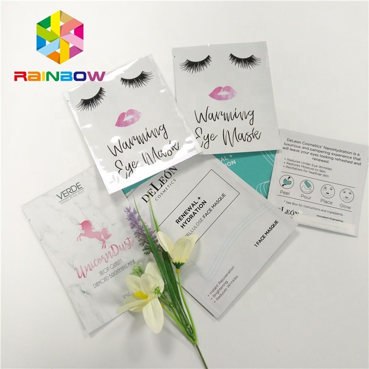 Resealable薄板にされたマスクの空のアルミ ホイル化粧品袋のマスクの袋3つの層の