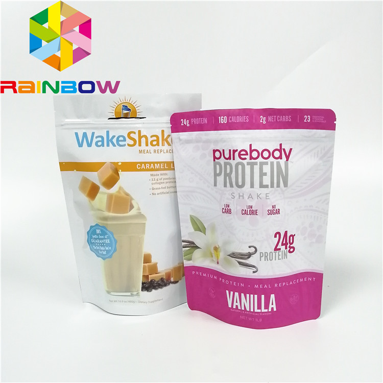 純粋なビタミンCの粉のプラスチック袋の包装は上のジッパーのマイラー ホイルの袋を立てます