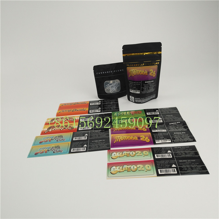 湿気の防止3.5gジッパーの上袋は、袋のジャングルの男の子のステッカーのマイラーの包装を立てます