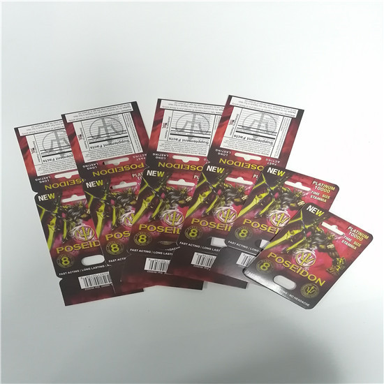 堅いRoxの性の増強物のパックによってリサイクルされるペーパーを包むPoseidonの性の丸薬まめカード