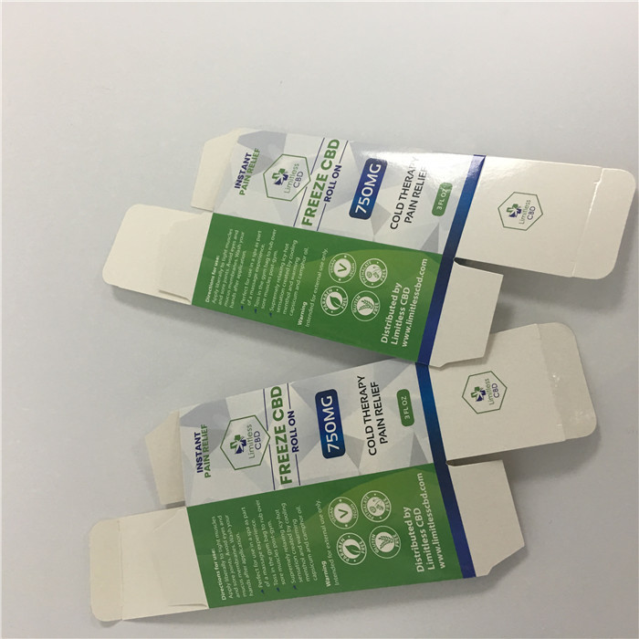 習慣CMYKはロゴの白いボール紙CBD Vape包装箱を印刷しました