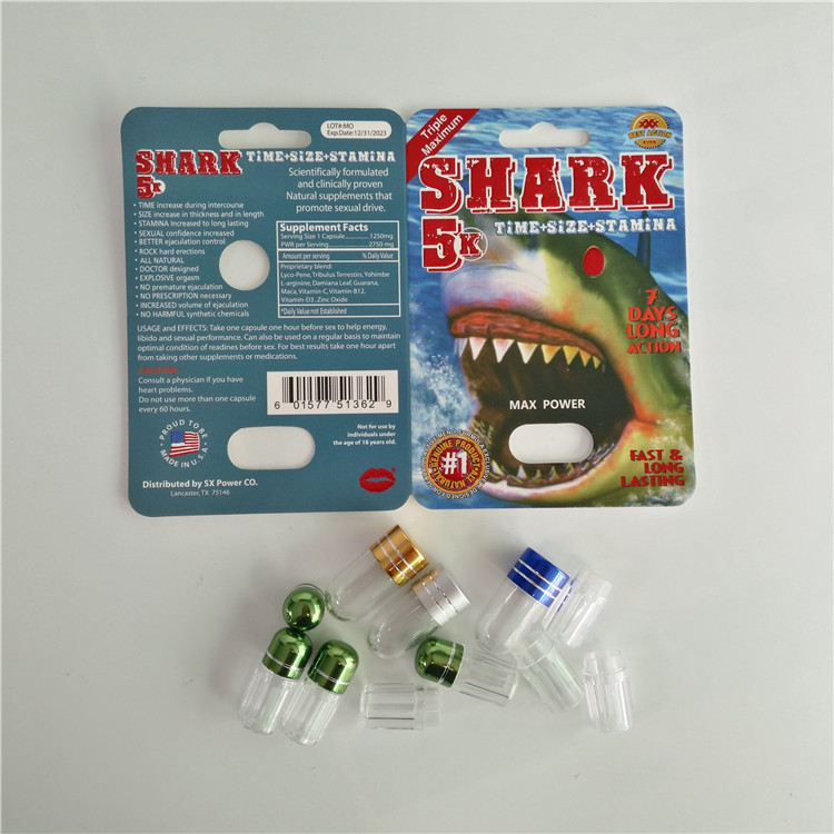 ペーパーまめカード プラスチック弾丸が付いている包装の男性の強化の丸薬パック