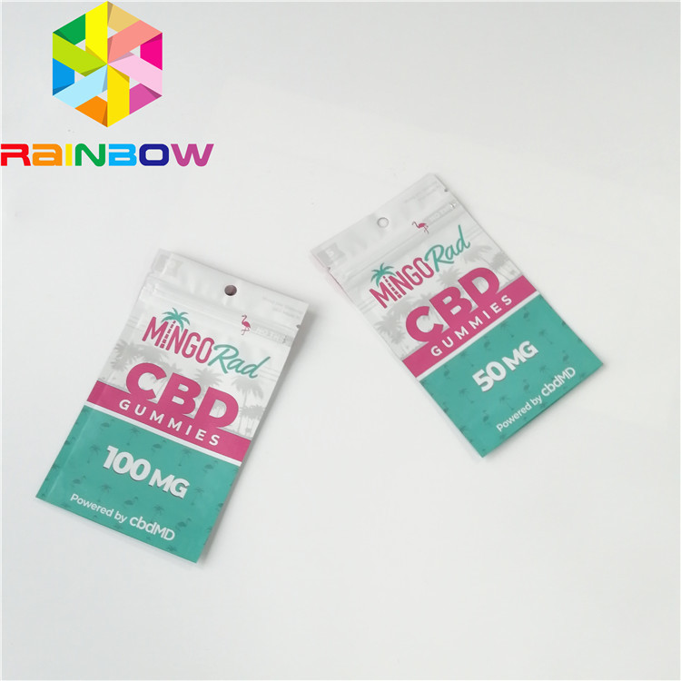 Ziplock CBD粘着性キャンデー袋のグラビア印刷の印刷を包む再生利用できるプラスチック袋