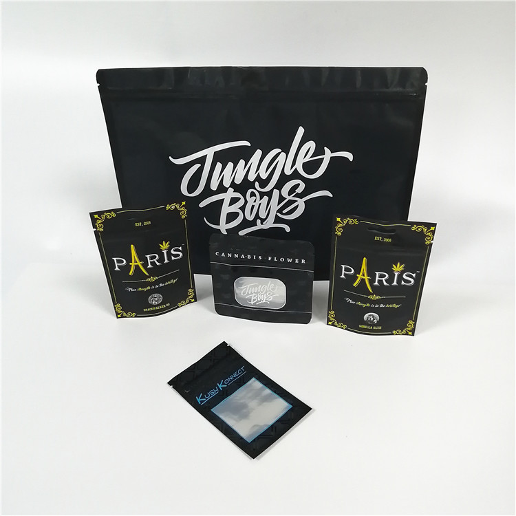 デジタル印刷は明確な窓と包んでいる袋CBDの臭いの証拠の雑草を立てます