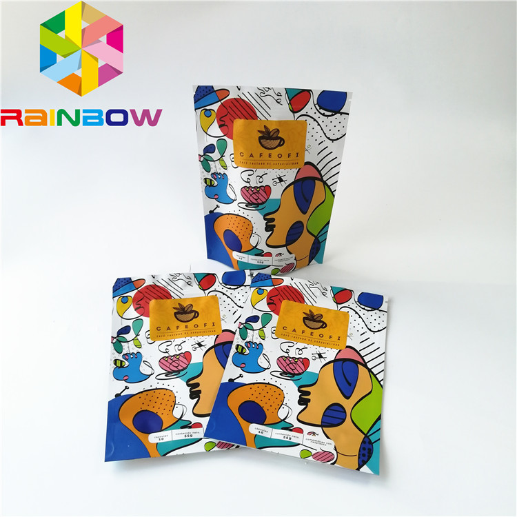 包むジップ ロック式のプラスチック袋再使用可能なアルミ ホイルのコーヒー バッグを立てて下さい