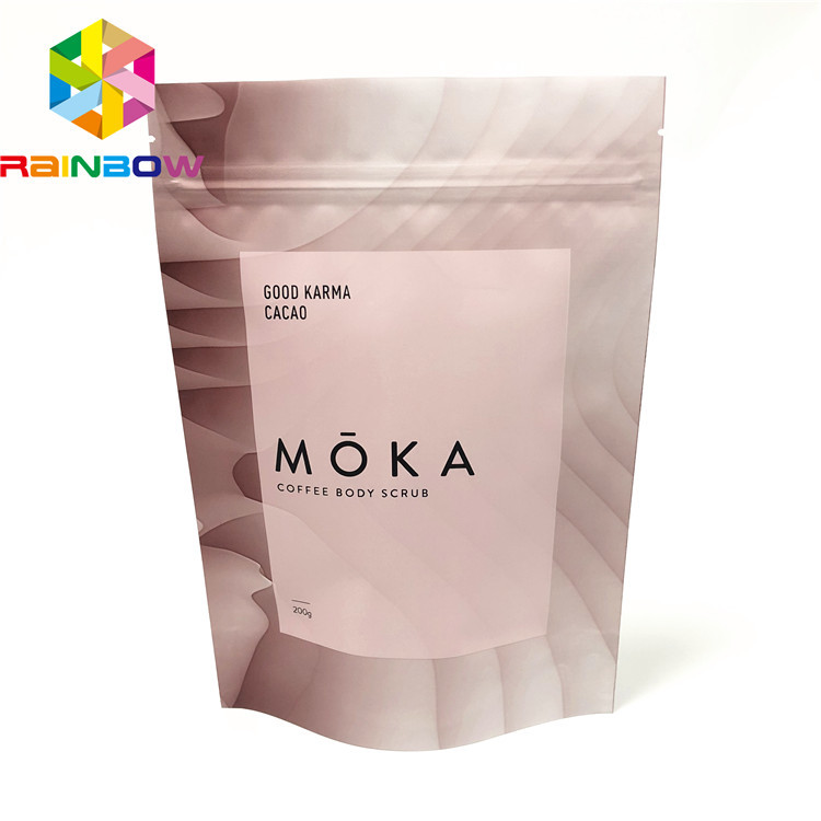 包む軽量のプラスチック袋食品等級はCbdボディのための袋をごしごし洗います立てます