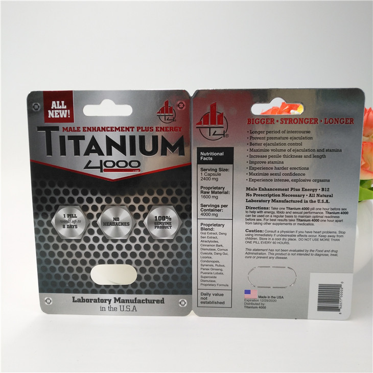 12mmの帽子のサイの男性の丸薬3Dカードまめカード包装