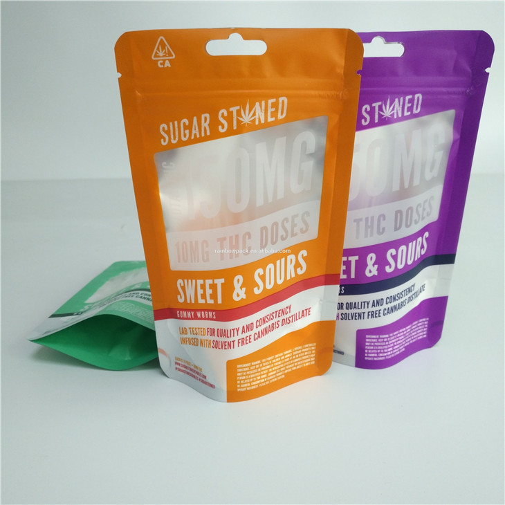 3.5g 7g 14g 28gの粘着性の草の雑草袋を印刷するデジタル