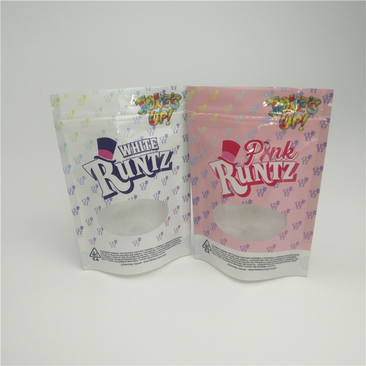臭いの証拠の草の包装袋麻CBDの冷たい粘着性のパッキングのための窓が付いているジップ ロック式袋