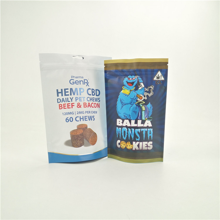 カスタマイズされた子供の証拠袋の湿気の防止の雑草は薬が立てるCBDのruntzのジャングルのクッキーの袋に入れます