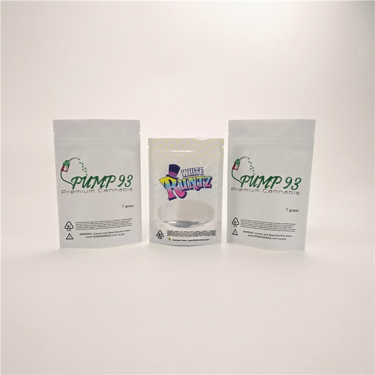 窓が付いている自由にカスタマイズされた子供の証拠CBD袋のruntzのジャングルのクッキーの薬の袋を見本抽出して下さい