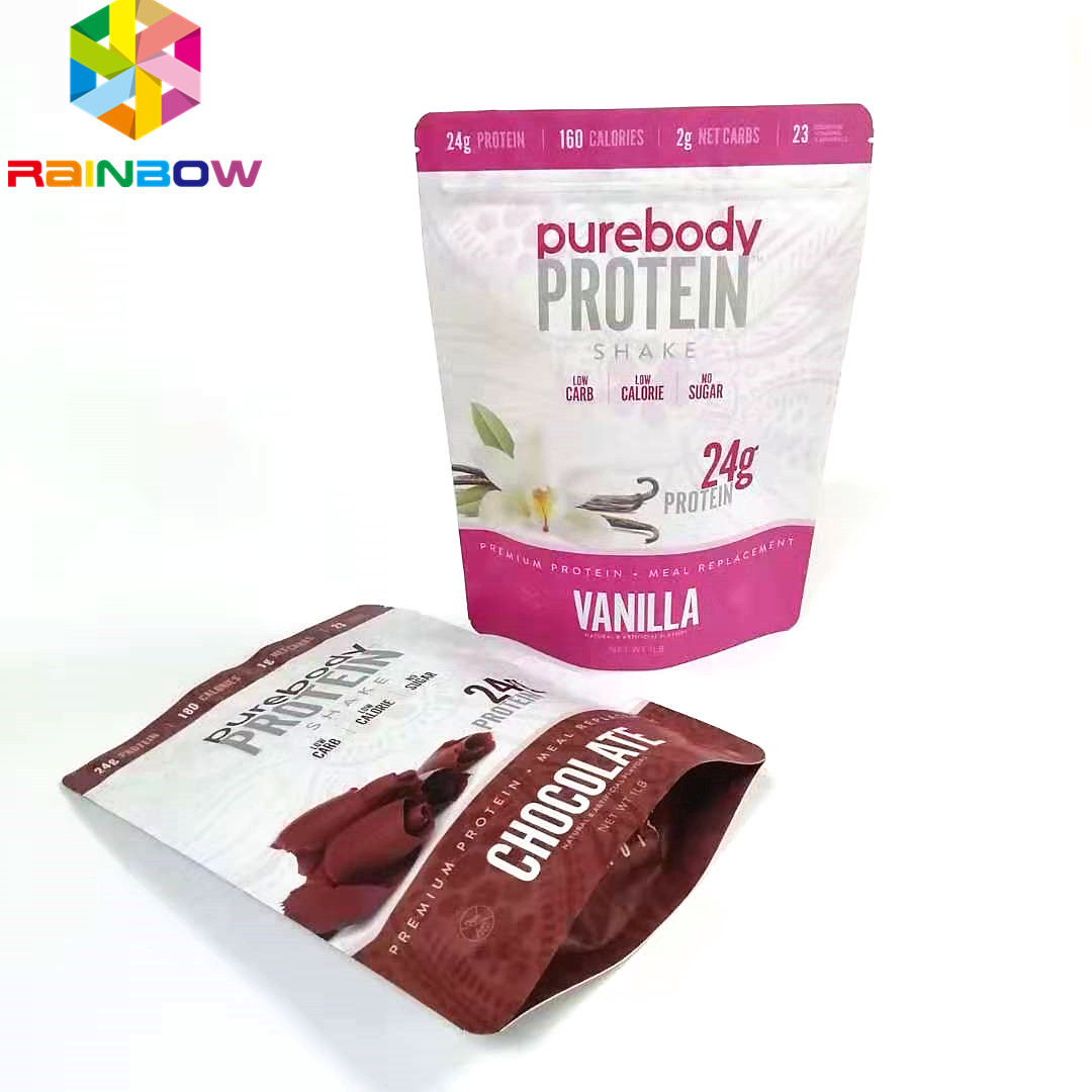 ジップ ロック式の食糧貯蔵の包装のジッパーの袋の平らなタイプが付いている袋の上の再使用可能な立場は袋を印刷した