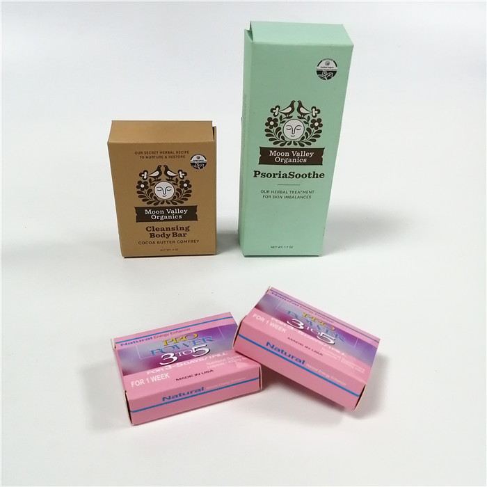 注文の印刷された紙箱の包装のギフト用の箱の熱い押す紫外線上塗を施してある石鹸箱