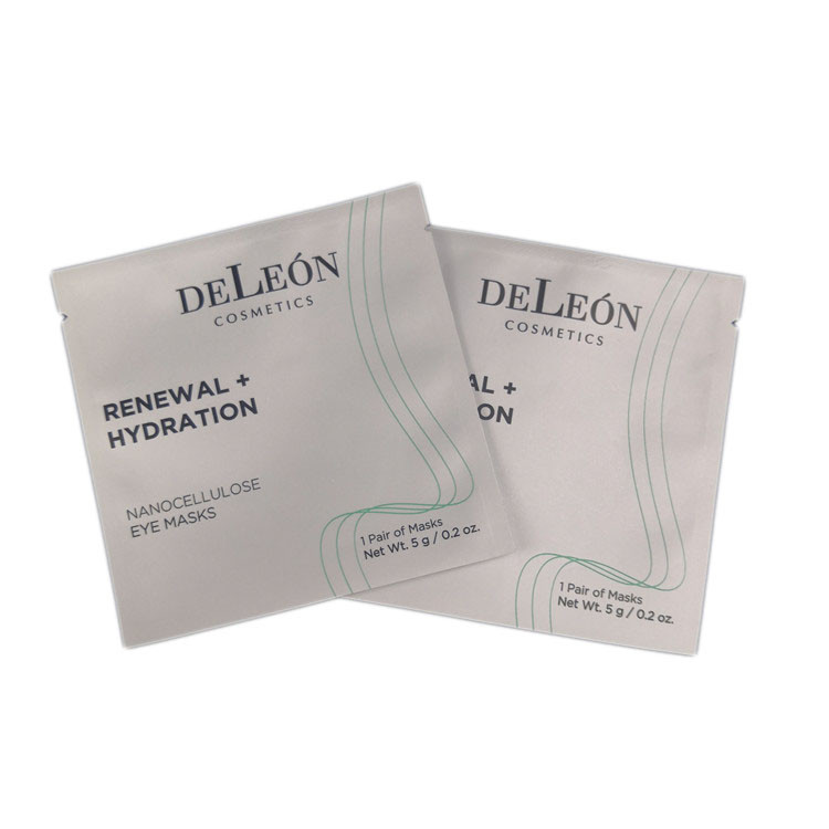 白く小さい袋の注文の印刷の設計はホイルの化粧品の包装の袋を薄板にした