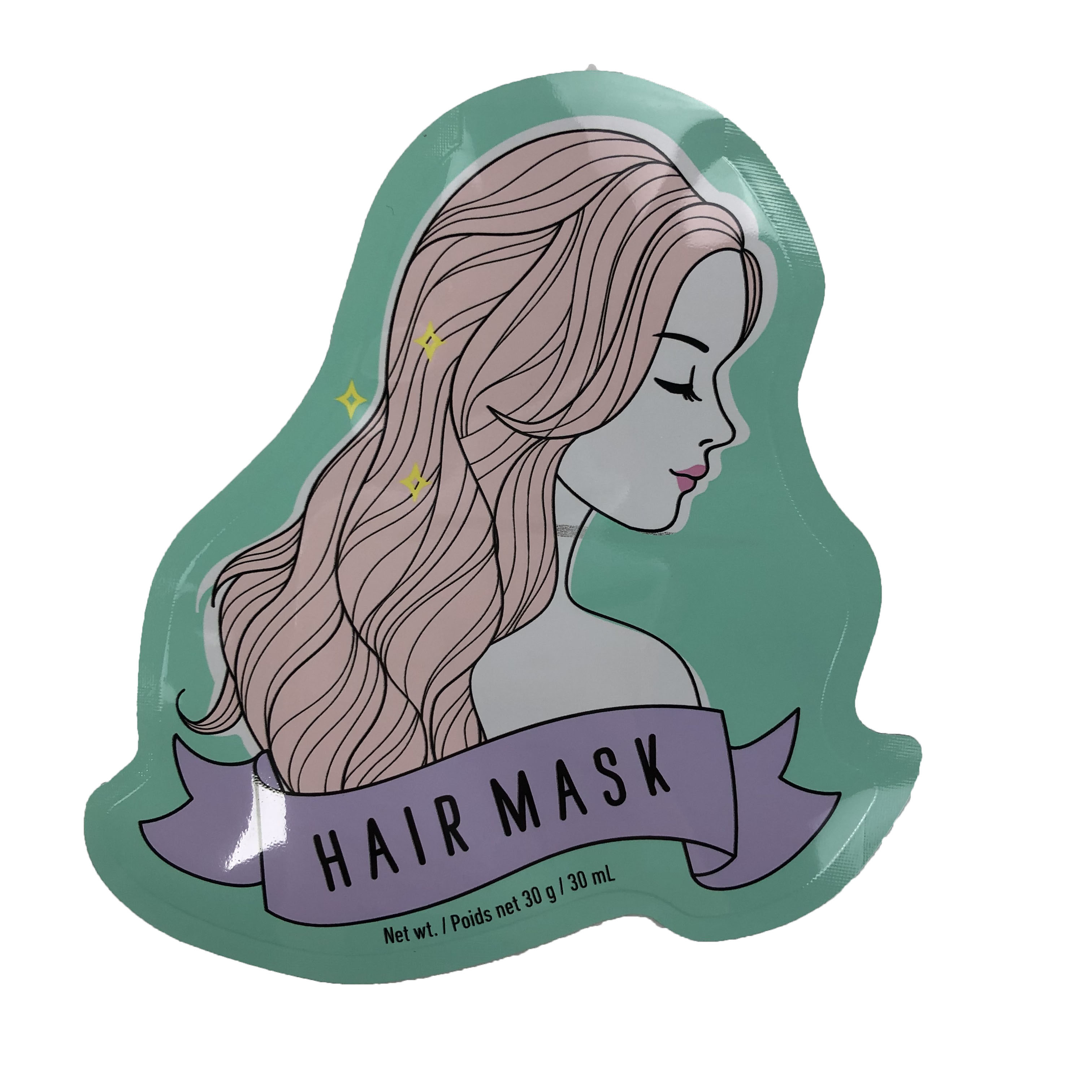 ポリ袋を印刷するキャンデーの毛のマスク デジタルのための不規則な形の袋の平らな包装袋