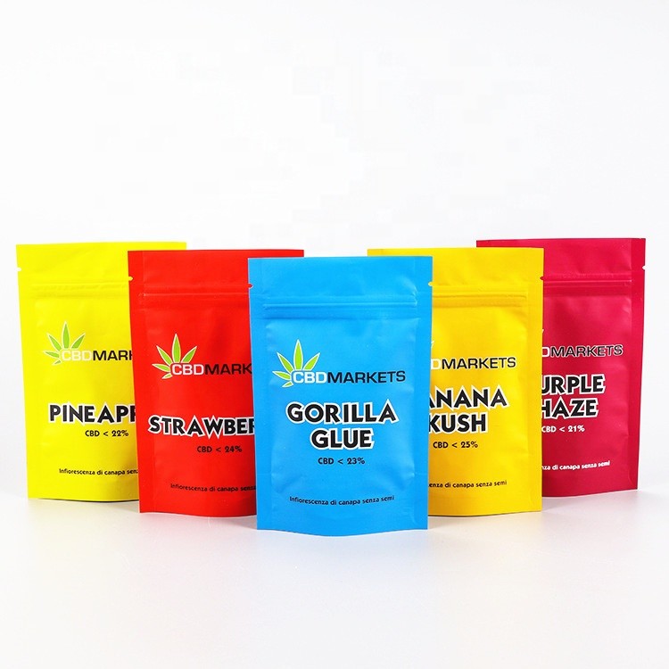 Resealable雑草CBD VMPET 180micマイラーは袋を立てる