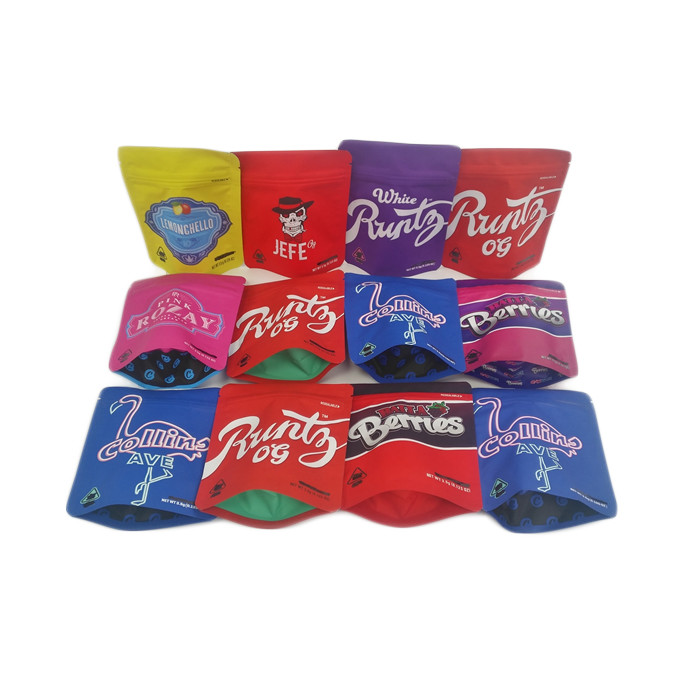 船の臭いに検査する3.5g袋ホイルのジッパーの柔らかいタッチのマイラー袋を包む食用のResealableインド大麻の花を用意しなさい