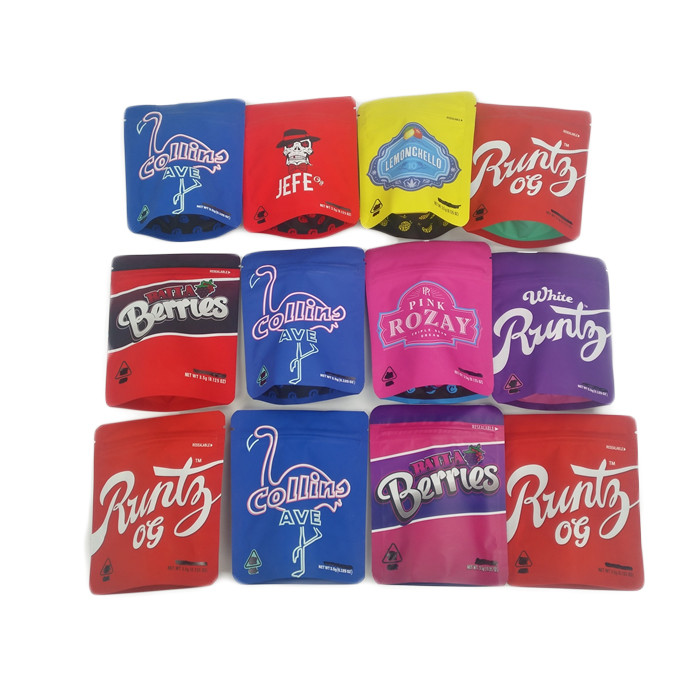 柔らかいタッチ3.5gはジップ ロック式のポリ袋をかぐマイラー袋の習慣を包む証拠のマット3.5g 7g CannabiesのクッキーJefeを失敗させる