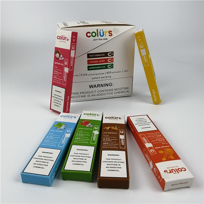 VapeはCmykのホログラムの紙カードを水ぶくれが生じる箱の熱い押にペンで書く