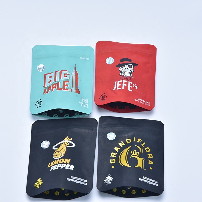 ジップ ロック式の臭いの証拠のクッキー マイラーを包んでいる注文の印刷の雑草3.5グラムはChildproofジップ ロック式袋を袋に入れる