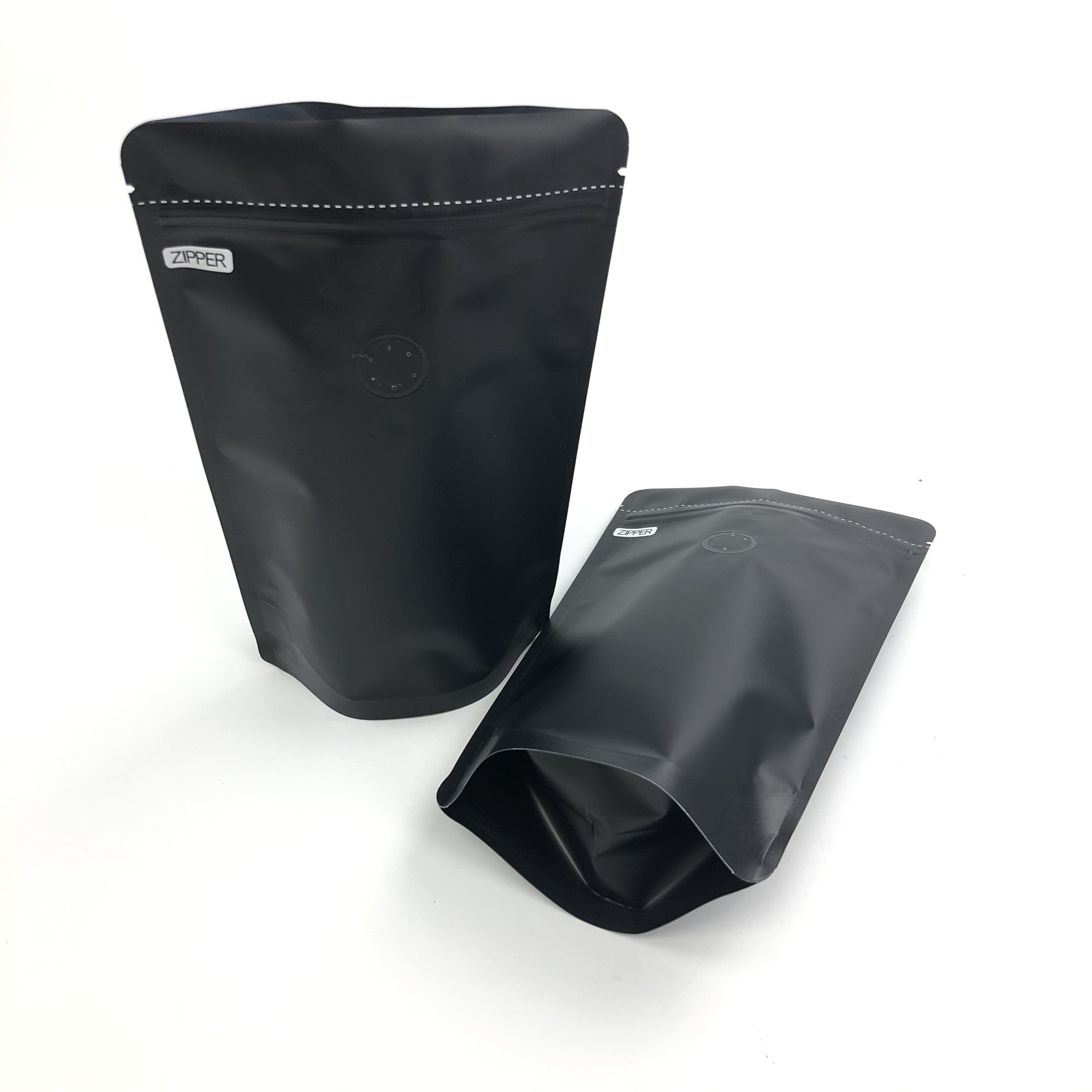 OEMの注文250G黒いロゴのサイズのコーヒー豆の包装の袋のためのResealableアルミ ホイルの立場ガスを抜く弁と