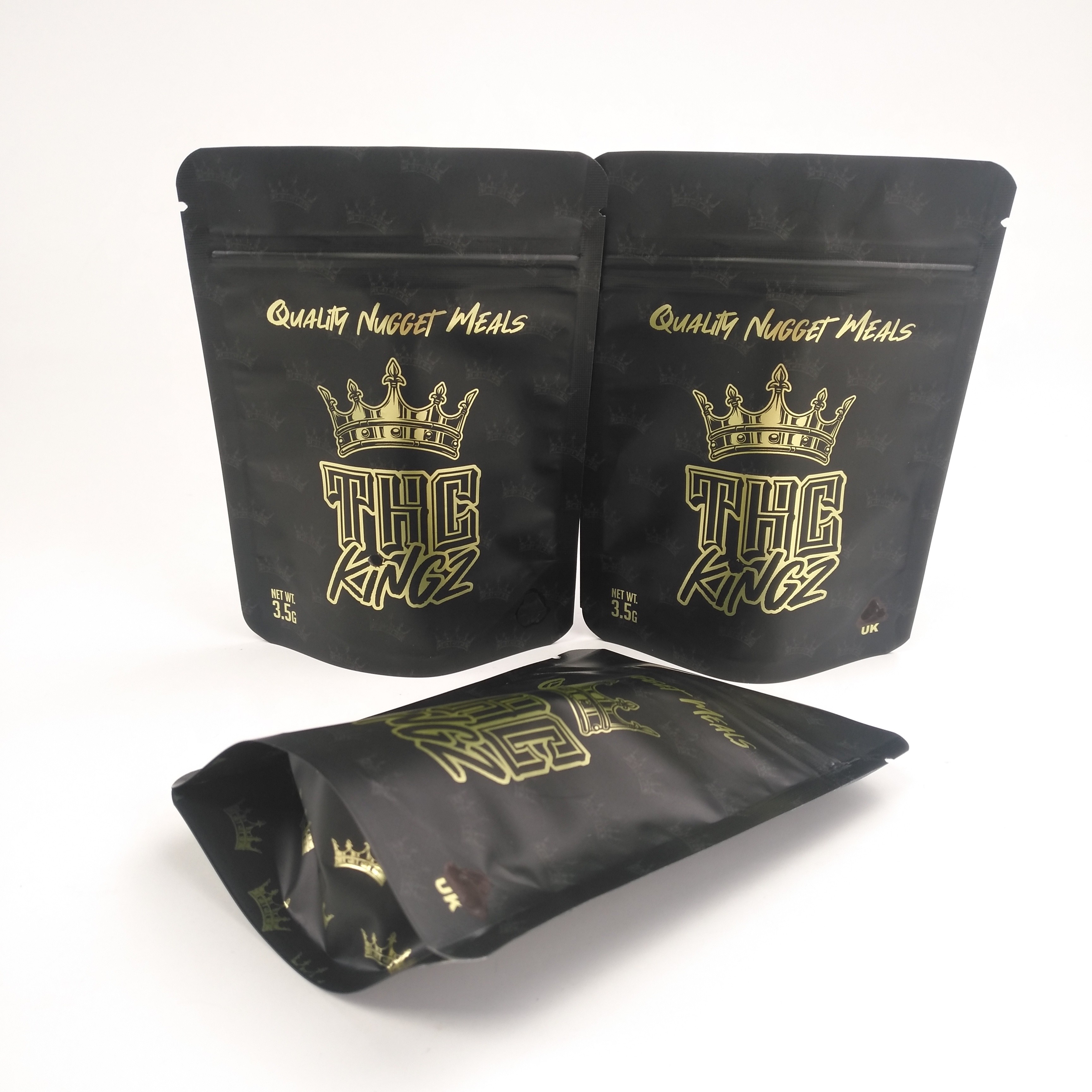 臭いの証拠3.5gのマイラー ホイル袋の柔らかいタッチのフィルム袋を包む乾燥した花のインド大麻を印刷するデジタル