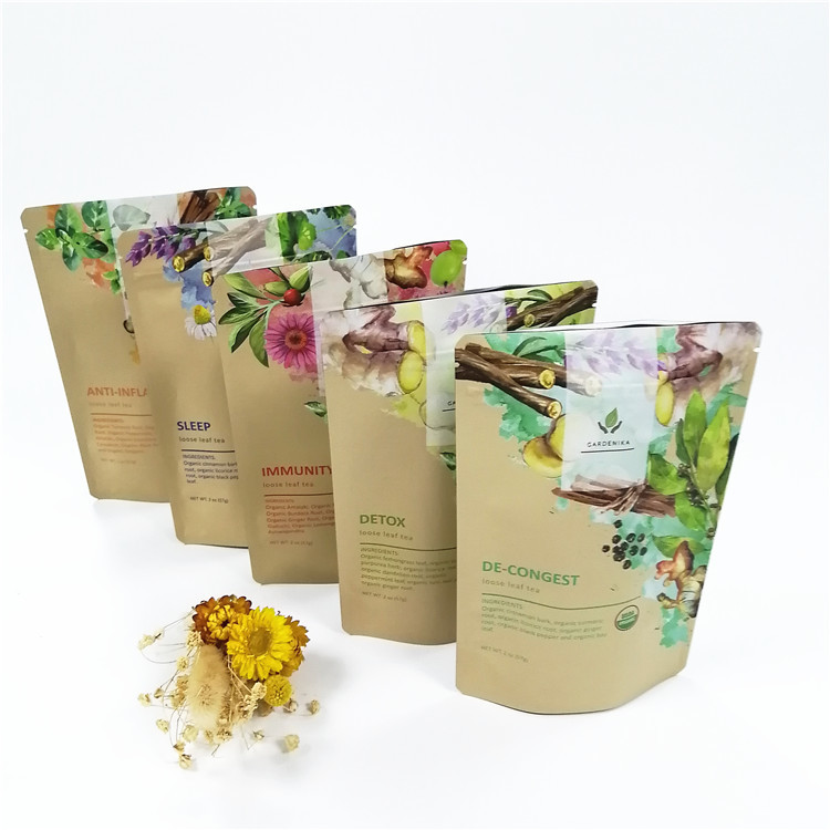 生物分解性低いMoq CMYK VMPETは袋100micronを立てる