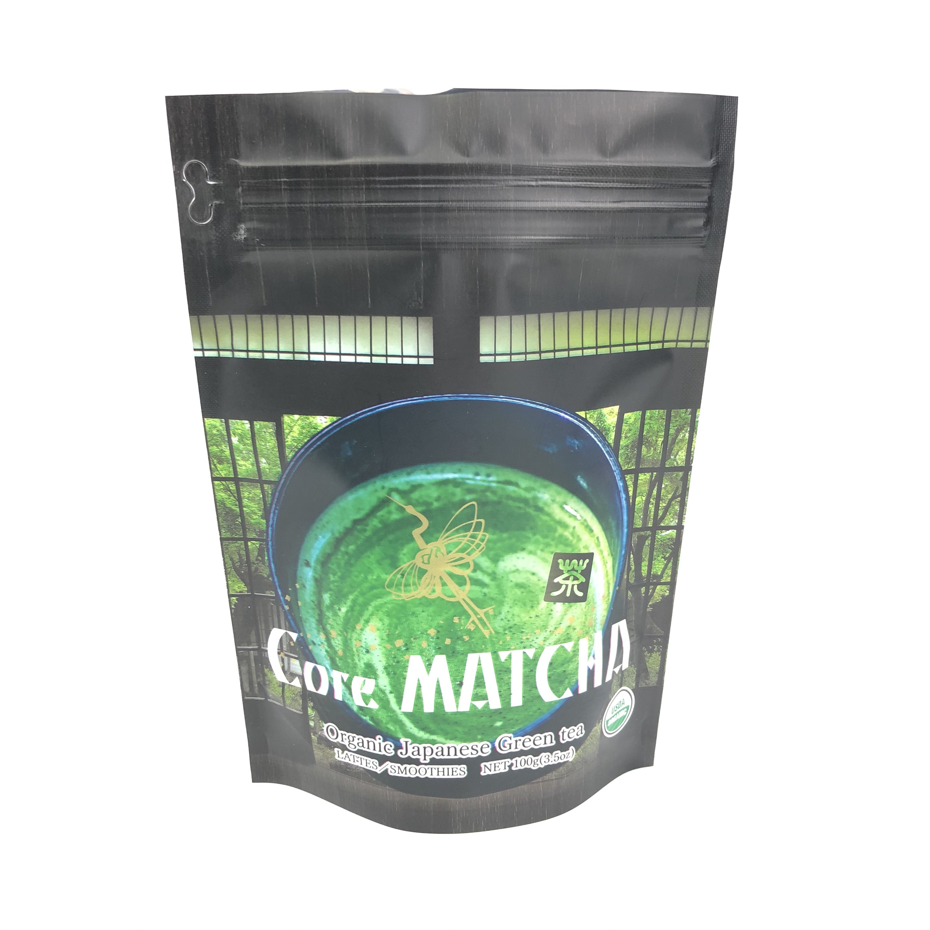 Resealable 120ミクロンMOPPは袋を緑茶のための立てる