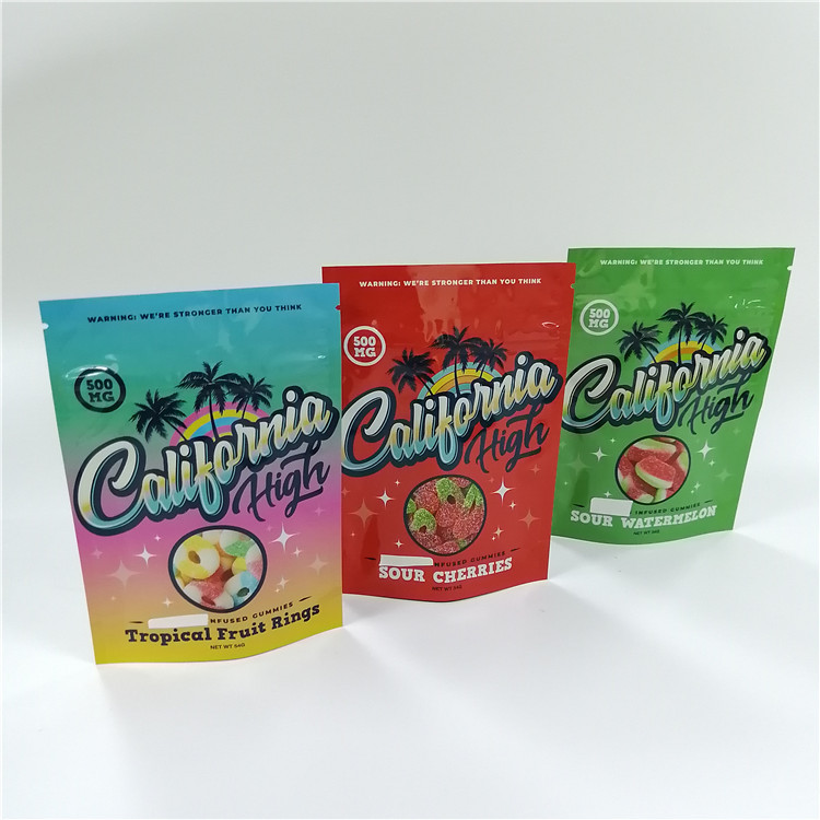 CBDの花のハーブのZiplock 3の側面のシールの袋は印刷されて薄板にされてカスタマイズした