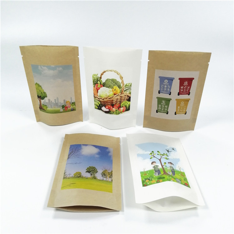 クラフト紙MOPP VMPETはジップ ロック式袋の上に18x26cmを立てる