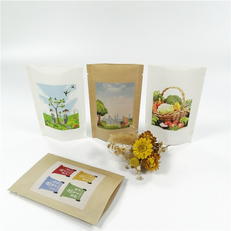 生物分解性100mircon VMPETクラフト紙包装袋