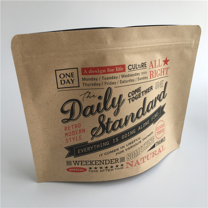 アルミ ホイルの茶クラフト紙のziplock袋は印刷されるヒート シールを立てる