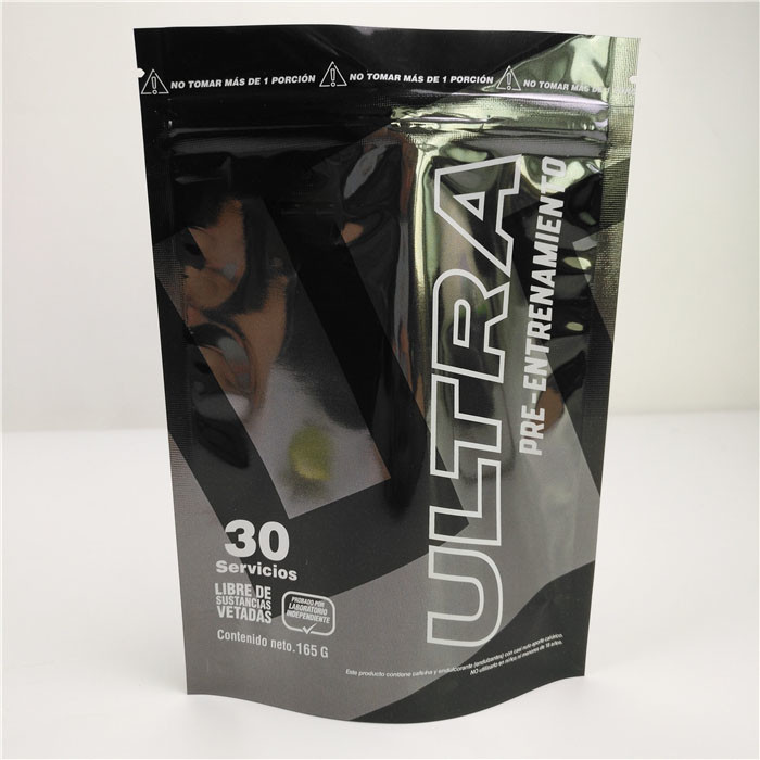 光沢のある黒いアルミ ホイルのマイラーのプラスチック永続的な袋によってカスタマイズされるロゴ